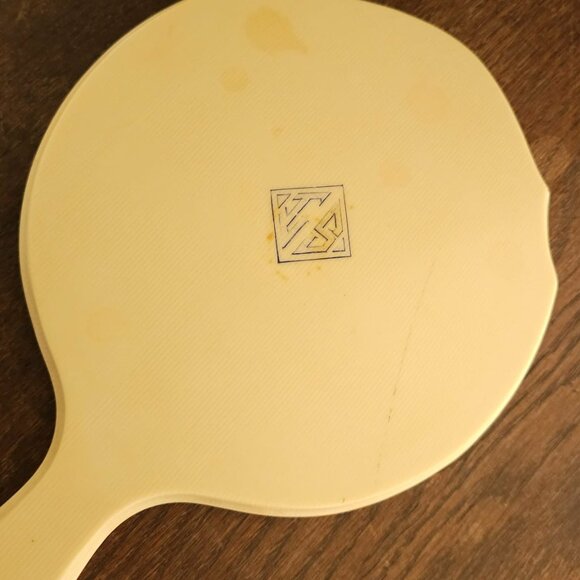 Vintage Art Deco Du Barry Py-Ra-Lin Ivory Celluloid Hand Held Beveled Mirror 10" - Picture 7 of 11